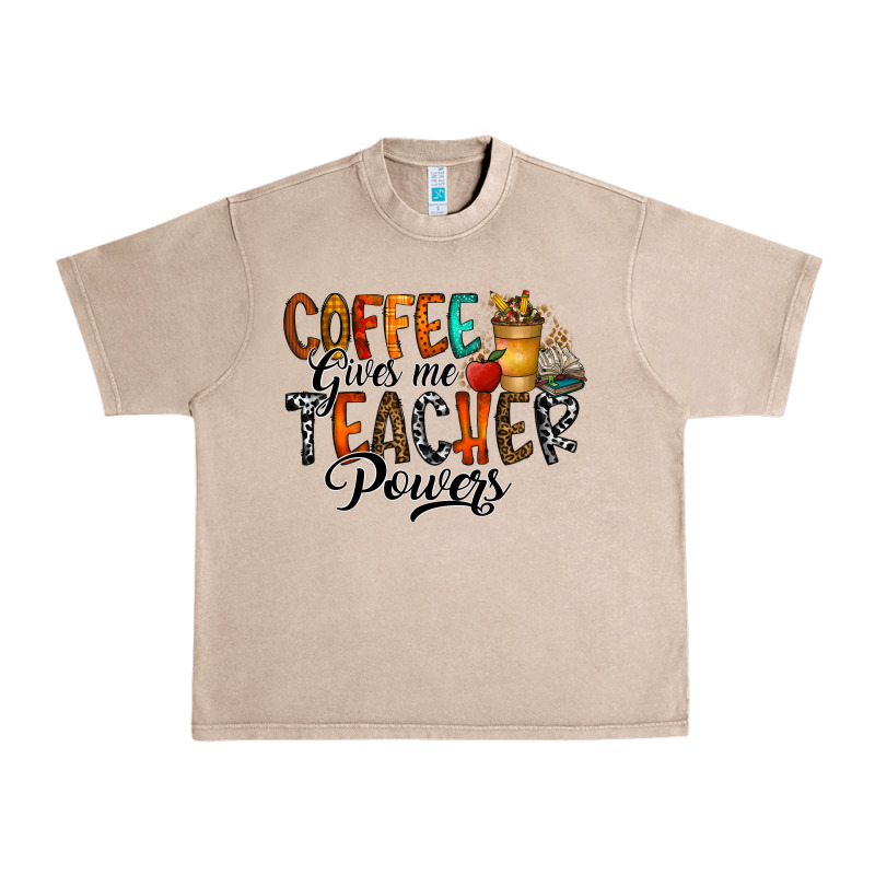 Coffee Gives Me Teacher Urban Heavy Tee by CowhideDigitalArt | Teevron