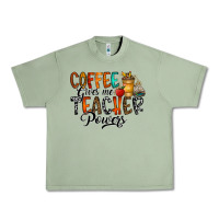 Oil Green coffee gives me teacher Urban Heavy Tee - CowhideDigitalArt