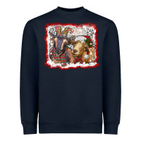Navy christmas goats Heavyweight Sweatshirt - RanaPortraitStore