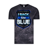 Cloud Black I back the blue 4th of July Vintage Tee - CowGirlArtShop