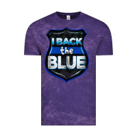 Cloud Purple I back the blue 4th of July Vintage Tee - CowGirlArtShop