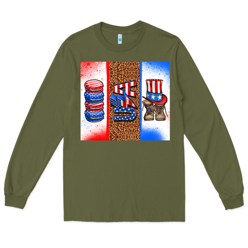 Usa Macaroon And Boots Long Sleeve Tee by AdoDesignShop | Teevron