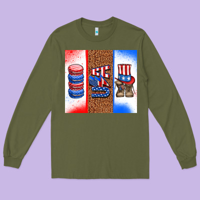 Usa Macaroon And Boots Long Sleeve Tee Designed By Adodesignshop