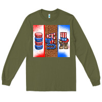 Army Green usa macaroon and boots Long Sleeve Tee - AdoDesignShop