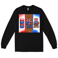 Black usa macaroon and boots Long Sleeve Tee - AdoDesignShop