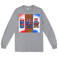 Heather Grey usa macaroon and boots Long Sleeve Tee - AdoDesignShop