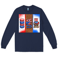 Navy usa macaroon and boots Long Sleeve Tee - AdoDesignShop