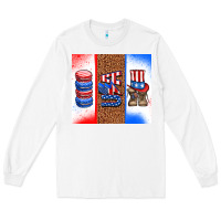 White usa macaroon and boots Long Sleeve Tee - AdoDesignShop