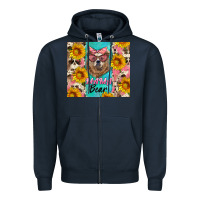 Navy mama bear Zipper Hoodie - Artiststas