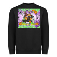 Black Halloween School Bus Heavyweight Sweatshirt - texasbilliewilder