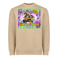 Mushroom Halloween School Bus Heavyweight Sweatshirt - texasbilliewilder