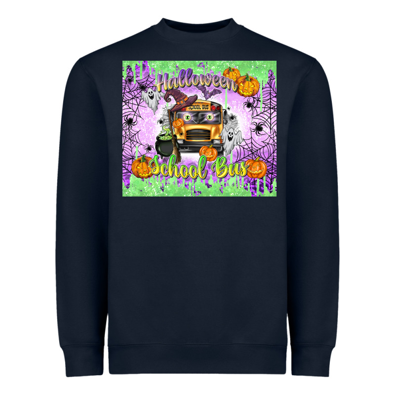 Halloween School Bus Heavyweight Sweatshirt by texasbilliewilder | Teevron