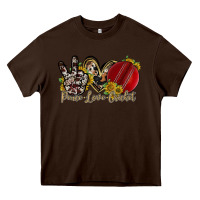 Chocolate Brown peace love cricket Heavy Core Tee - RacoonDesign