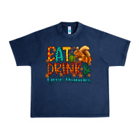 Navy eat drink give thanks Urban Heavy Tee - CowhideDigitalArt