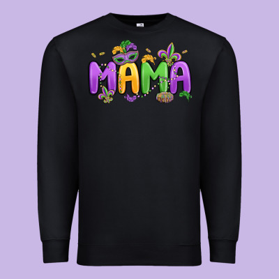 Mardi Gras Mama Premium Sweatshirt Designed By Maliassmallbusiness
