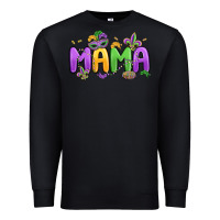 Black mardi gras mama Premium Sweatshirt - MaliasSmallBusiness