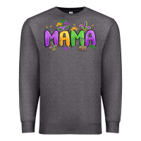 Charcoal Heather mardi gras mama Premium Sweatshirt - MaliasSmallBusiness