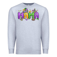 Heather Grey mardi gras mama Premium Sweatshirt - MaliasSmallBusiness