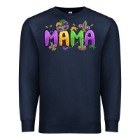 Navy mardi gras mama Premium Sweatshirt - MaliasSmallBusiness