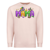 Pale Pink mardi gras mama Premium Sweatshirt - MaliasSmallBusiness