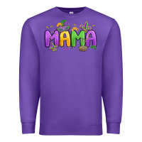 Purple mardi gras mama Premium Sweatshirt - MaliasSmallBusiness