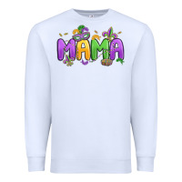 White mardi gras mama Premium Sweatshirt - MaliasSmallBusiness