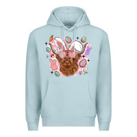 Blue Mist highland heifer easter Premium Hoodie - LillyAllenDesigns