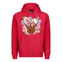 Cardinal highland heifer easter Premium Hoodie - LillyAllenDesigns