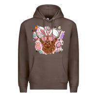 Coffee highland heifer easter Premium Hoodie - LillyAllenDesigns
