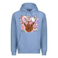 Colony Blue highland heifer easter Premium Hoodie - LillyAllenDesigns
