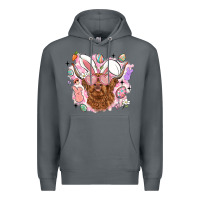 Rock highland heifer easter Premium Hoodie - LillyAllenDesigns