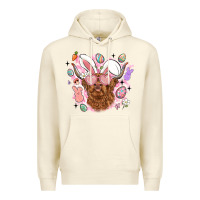 Sandshell highland heifer easter Premium Hoodie - LillyAllenDesigns