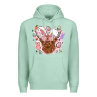 Seafoam highland heifer easter Premium Hoodie - LillyAllenDesigns