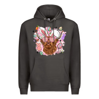 Smoke highland heifer easter Premium Hoodie - LillyAllenDesigns