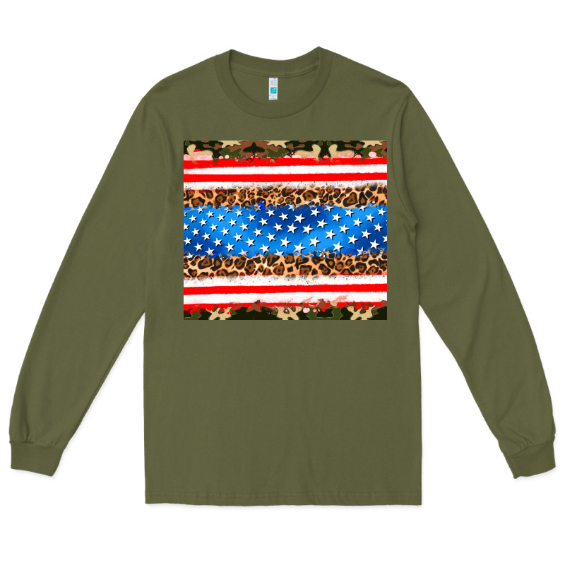 Usa Camouflage American Flag Long Sleeve Tee by AdoDesignShop | Teevron