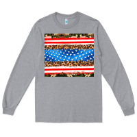 Heather Grey usa camouflage american flag Long Sleeve Tee - AdoDesignShop
