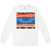 White usa camouflage american flag Long Sleeve Tee - AdoDesignShop