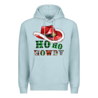 Blue Mist ho ho howdy christmas hat Premium Hoodie - AdoDesignShop