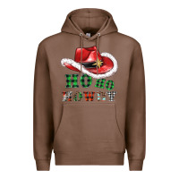 Ho Ho Howdy Christmas Hat Premium Hoodie | Teevron