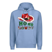 Colony Blue ho ho howdy christmas hat Premium Hoodie - AdoDesignShop