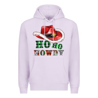 Lilac ho ho howdy christmas hat Premium Hoodie - AdoDesignShop