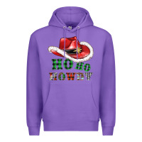 Purple ho ho howdy christmas hat Premium Hoodie - AdoDesignShop