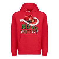 Red ho ho howdy christmas hat Premium Hoodie - AdoDesignShop