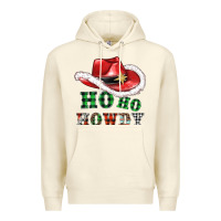 Sandshell ho ho howdy christmas hat Premium Hoodie - AdoDesignShop