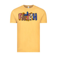 Vintage Mustard Faith USA flag sunflower Vintage Tee - Neo Western