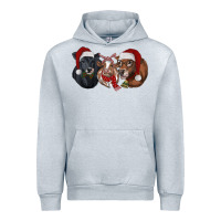 Heather Grey christmas heifers Urban Hoodie - RanaPortraitStore