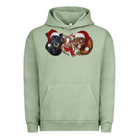 Pigment Oil Green christmas heifers Urban Hoodie - RanaPortraitStore