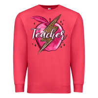 Cardinal teacher lightning bolt valentine s day Premium Sweatshirt - MaliasSmallBusiness