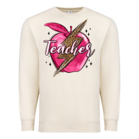 Sandshell teacher lightning bolt valentine s day Premium Sweatshirt - MaliasSmallBusiness