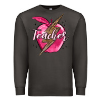Smoke teacher lightning bolt valentine s day Premium Sweatshirt - MaliasSmallBusiness